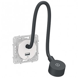 Liseuse Odace - LED - 2W - Prise USB - Blanc