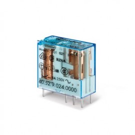 Relais miniature 40.52 pour circuit imprimé - 24 V/DC - 2 contacts - Série 40 - 8A - Pas de 5 mm - AgNi