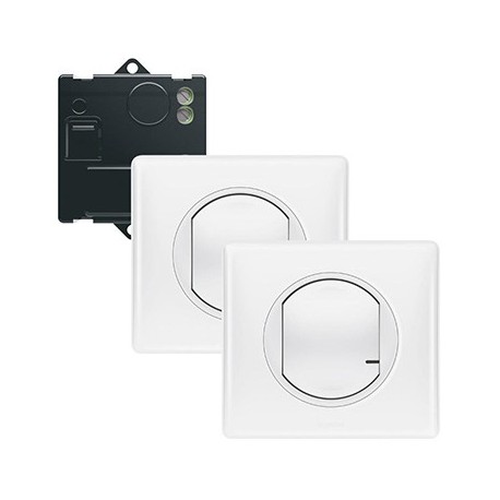 Prêt à poser Céliane - 2 commandes sans fil - 1 micromodule - 230V - Blanc