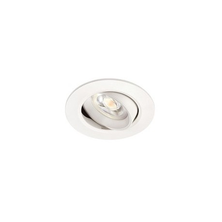 Spot LED  encastré Elody 2 - Inclinable - 6W - 3000K - Rond - Polycarbonate - Blanc - Non Dimmable