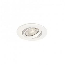 Spot LED encastré AXEL - Recouvrable - 6W - 3000/4000K - Rond - Acier - Blanc - Non dimmable