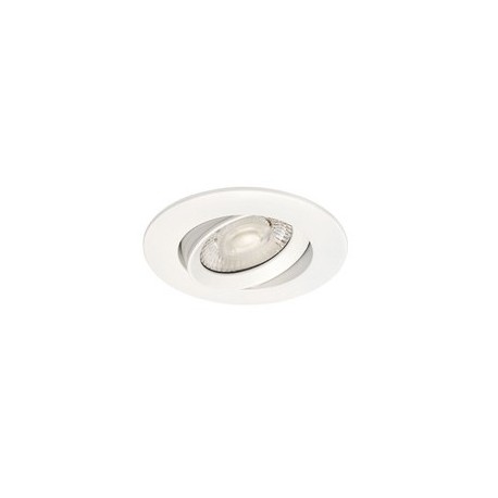 Spot LED encastré AXEL - Recouvrable - 6W - 3000/4000K - Rond - Acier - Blanc - Non dimmable