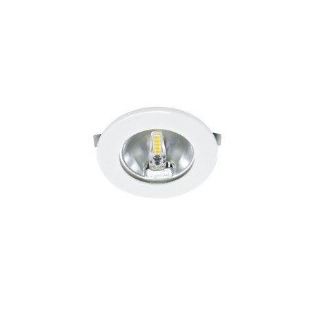 Spot LED  encastré S1200 - 1,8W - 3000K - Rond - Plastique - Blanc - Non dimmable
