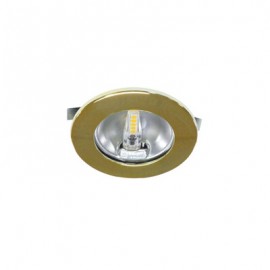 Spot LED encastré S1200 - 1,8W - 3000K - Rond - Plastique - Doré - Non dimmable