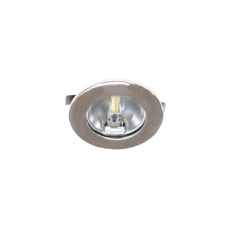 Spot LED encastré S1200 - 1,8W - 3000K - Rond - Plastique - Chrome - Non dimmable