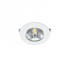 Spot LED  encastré S307 - 1,8W - 3000K - Rond - Plastique/zamac - Blanc - Non dimmable