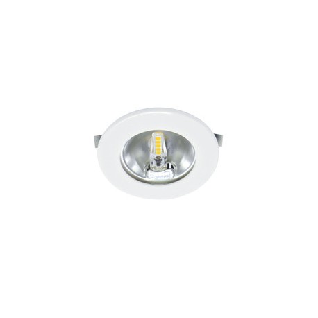 Spot LED encastré S307 - 1,8W - 3000K - Rond - Plastique/zamac - Blanc - Non dimmable
