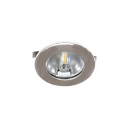 Spot LED encastré S307 - 1,8W - 3000K - Rond - Plastique/zamac - Chrome - Non dimmable