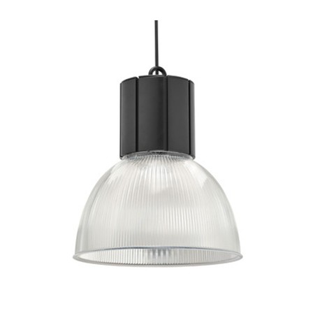 Suspension Lexa - 40W - 4000K - 4000lm - Avec ampoule - Non dimmable - Noir/Transparent