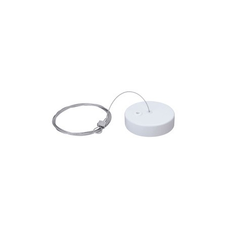 Kit de suspension - Patère acier - Filin acier - Blanc