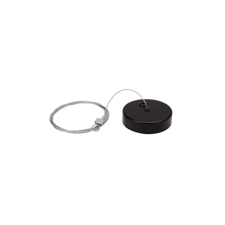 Kit de suspension - Patère acier - Filin acier - Noir