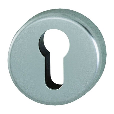Paire de rosace - ø53mm - Trou de clé l - Teinte Inox