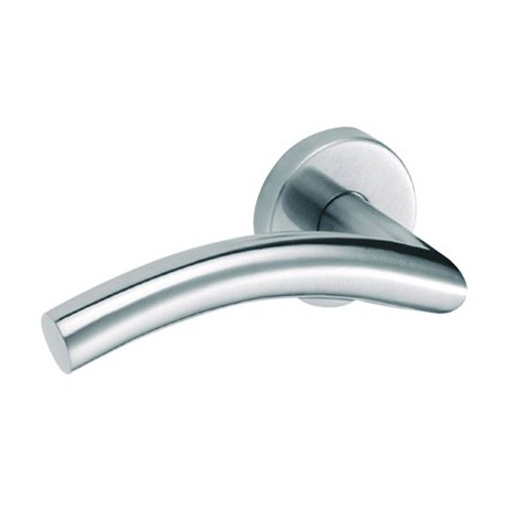 Bequille Linox - Inox 202 - Avec rosace - Bec-de-canne - Argent