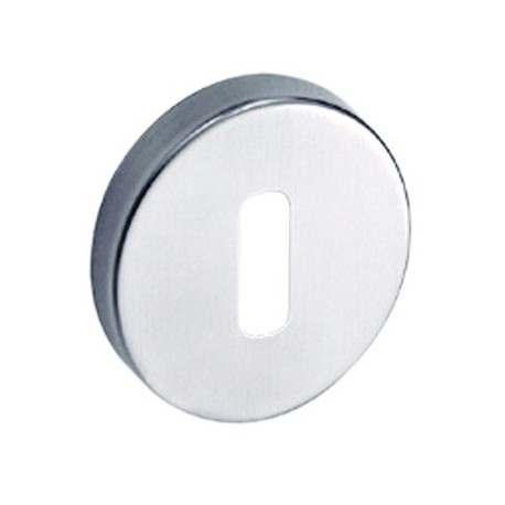 Paire de rosace Linox 202 - ø50mm - Trou de clé L - Argent