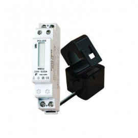 Compteur modulaire - Monophasé - 100A - Transformateur de courant - Affichage LCD