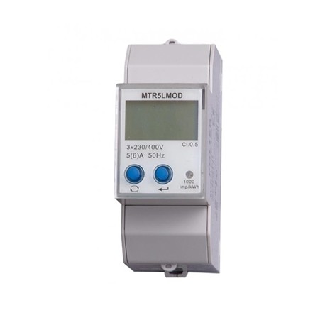 Compteur modulaire - Tétra - 5A pour TI - Modbus - Affichage LCD
