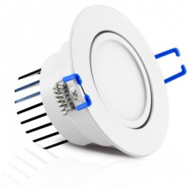 Spot LED orientable - 7W - 3000K - Rond - Blanc - Avec alimentation électronique - Non variable