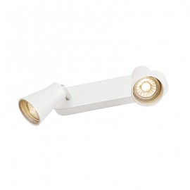 Applique/plafonnier AVO double - QPAR51 - GU10 - 2x50W - Blanc