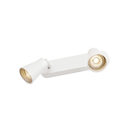 Applique/plafonnier AVO double - QPAR51 - GU10 - 2x50W - Blanc