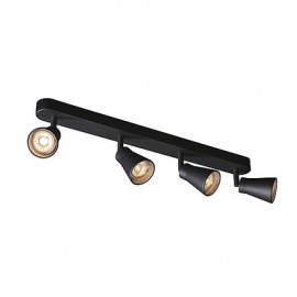 Applique/plafonnier AVO quad - QPAR51 - GU10 - 4x50W - Noir