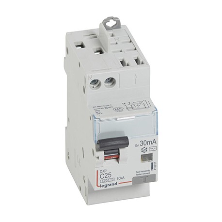 Disjoncteur différentiel DXᶾ 6000 - 1P+N - Vis/Auto - 25A - AC - 10kA - 30mA