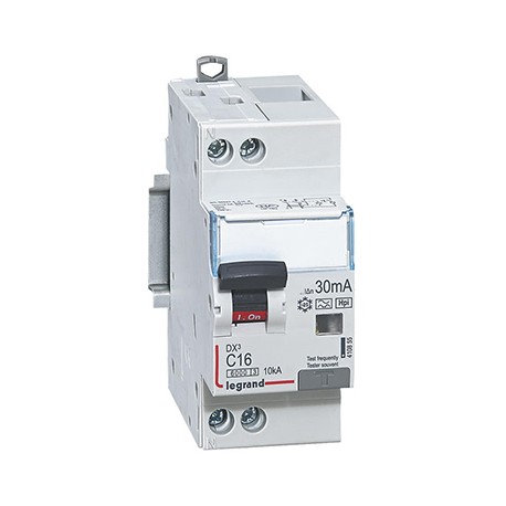 Disjoncteur différentiel DXᶾ 6000 - 1P+N - Vis/Vis - 16A - F - 10kA - 30mA