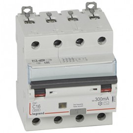 Disjoncteur différentiel monobloc DXᶾ 6000 - 4P - Vis/Vis - 16A - AC - 10kA - 300mA