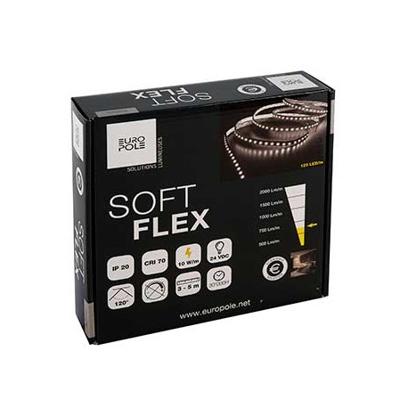 Pack ruban LED SOFT FLEX - 5m - 10W/m - 3000K