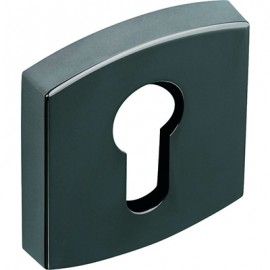 Paire de rosace Artiz - ø56mm - Trou de clé en l - Zamak - Diamant noir