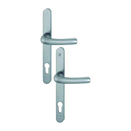 Bequille double Tokyo - Aluminium - Plaque étroite - Clé en l - Inox