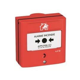 Déclencheur manuel à membrane réarmable - IP30 - Rouge - 1 contact