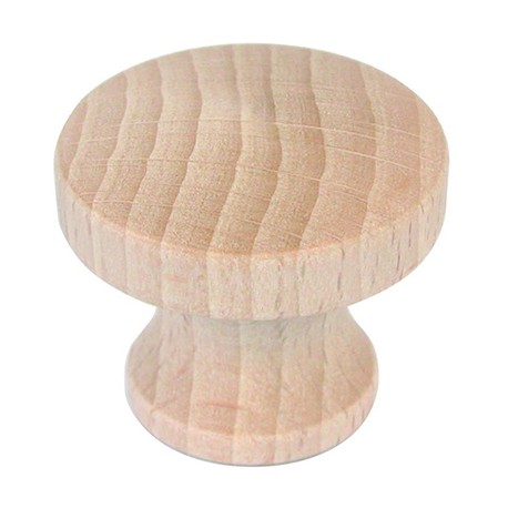 Bouton Moderne - ø25mm - Bois brut