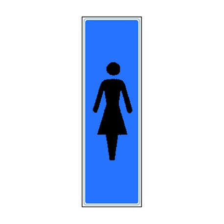 Plaque Pictofix symbole femme - Adhésive - PVC - Argent
