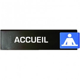 Plaque Plexi Access ”Accueil” - Noir