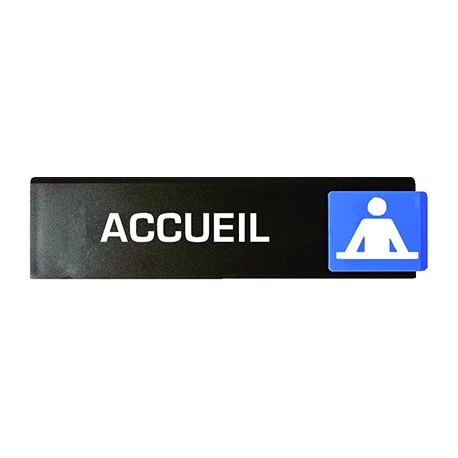 Plaque Plexi Access ”Accueil” - Noir