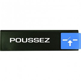 Plaque Plexi Access ”Poussez” - Noir