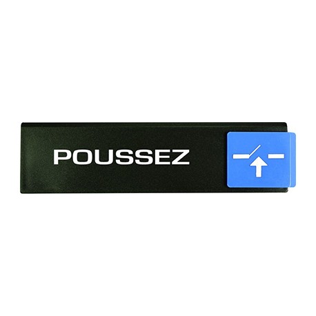 Plaque Plexi Access ”Poussez” - Noir