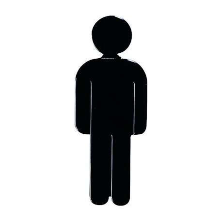 Idéogramme Homme - Nylon - Auto-adhésif - Noir