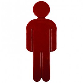 Idéogramme Homme - Nylon - Auto-adhésif - Rouge