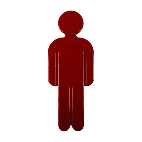 Idéogramme Homme - Nylon - Auto-adhésif - Rouge