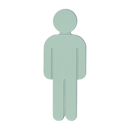 Idéogramme Homme - Nylon - Auto-adhésif - Gris clair