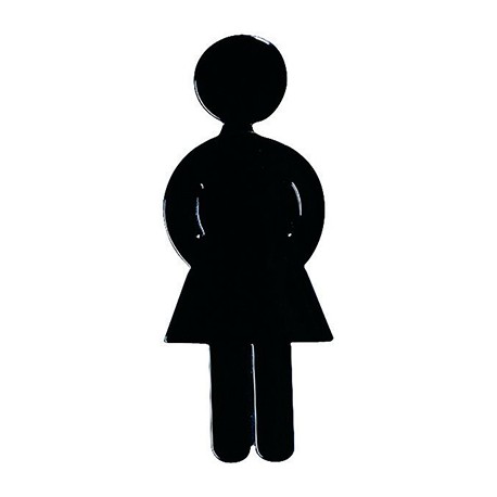 Idéogramme Femme - Nylon - Auto-adhésif - Noir