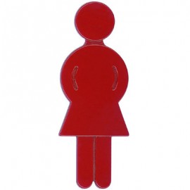 Idéogramme Femme - Nylon - Auto-adhésif - Rouge