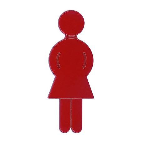 Idéogramme Femme - Nylon - Auto-adhésif - Rouge
