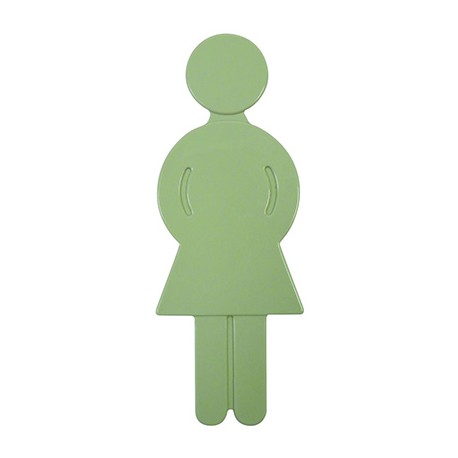 Idéogramme Femme - Nylon - Auto-adhésif - Gris clair