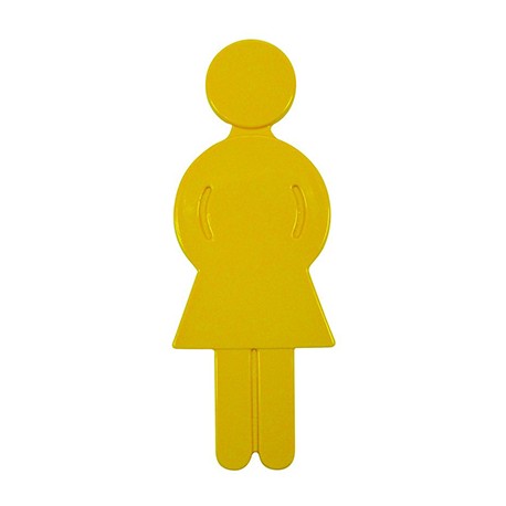 Idéogramme Femme - Nylon - Auto-adhésif - Jaune