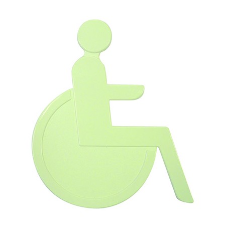 Idéogramme Handicapé - Nylon - Auto-adhésif - Blanc