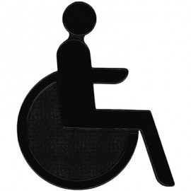 Idéogramme Handicapé - Nylon - Auto-adhésif - Noir