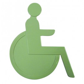 Idéogramme Handicapé - Nylon - Auto-adhésif - Gris clair