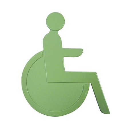 Idéogramme Handicapé - Nylon - Auto-adhésif - Gris clair